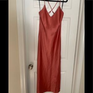 Never worn Brick colored silk dress